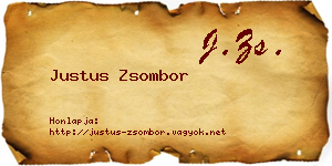 Justus Zsombor névjegykártya