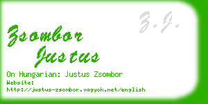 zsombor justus business card